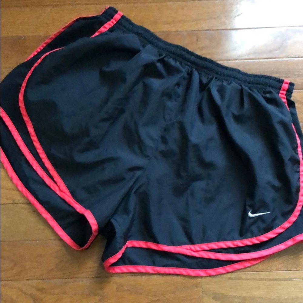 Red & Black Nike running shorts